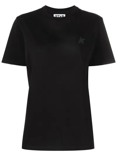 Golden Goose Black Logo-embroidered Short-sleeved T-shirt