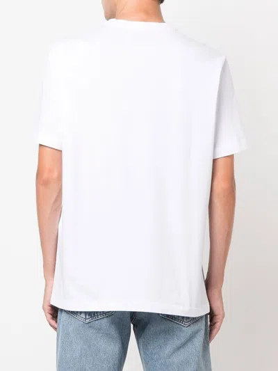 Golden Goose White T-shirt With Round Neck And One Star Logo Print On The Front In Cotton Man