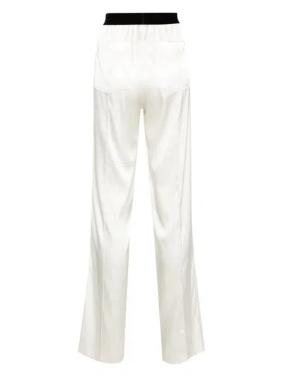 Tom Ford Stretch Silk Satin Pj Pants In White