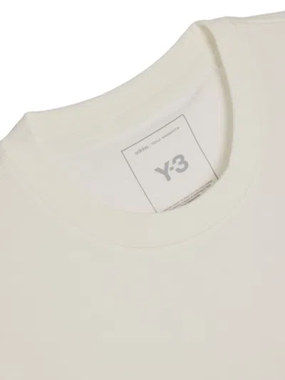 Y-3 Adidas Logo Cotton T-shirt In White