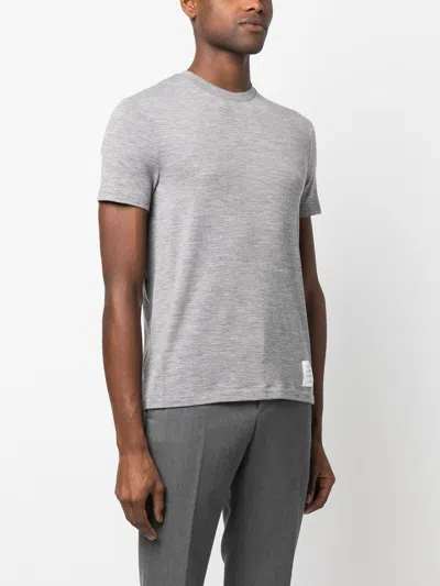 Thom Browne T-shirt With Application In Grey