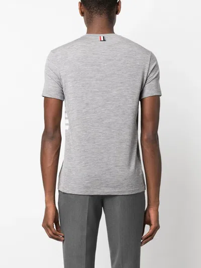 Thom Browne T-shirt With Application In Grey