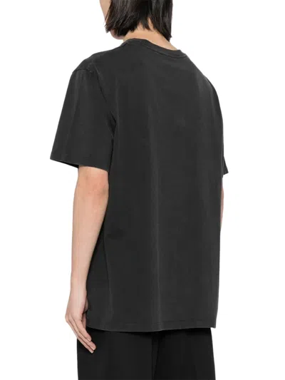 Balmain Black Cotton T-shirt In Gray
