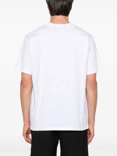 Balmain White Cotton T-shirt With Maxi Logo Print In White