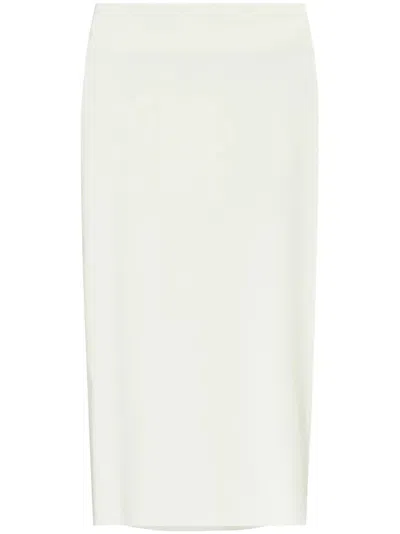 Jacquemus Draped Midi Skirt High Waist In White
