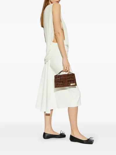 Jacquemus Draped Midi Skirt High Waist In White