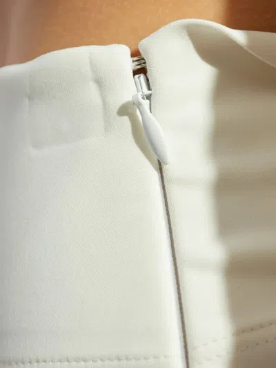 Jacquemus Draped Midi Skirt High Waist In White