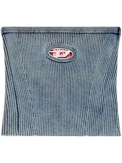 Diesel Rib-knit Tube Top With Oval D