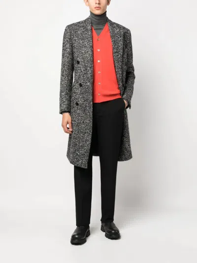 Malo Shaved Cyclist Turtleneck Sweater With Ribbed Finish In Gray