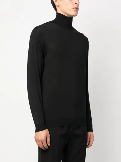Malo Turtleneck Sweater In Black