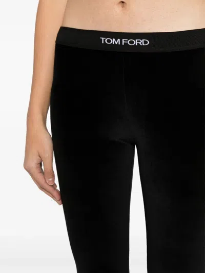 Tom Ford Black Logo-waistband Tights