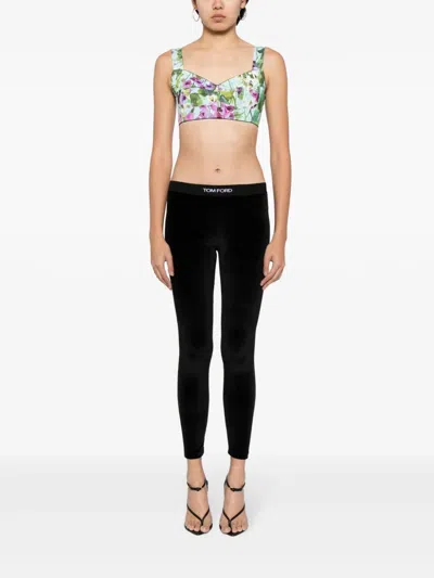 Tom Ford Black Logo-waistband Tights
