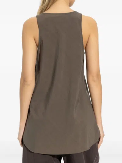 Lemaire Wide-neck Top In Brown