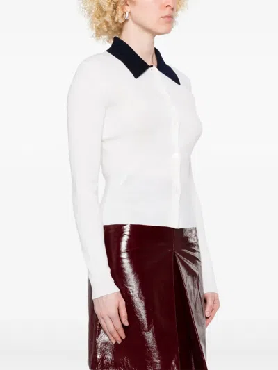 Self-portrait Wool Cardigan With Contrast Collar