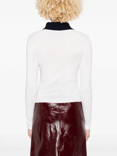 Self-portrait Wool Cardigan With Contrast Collar