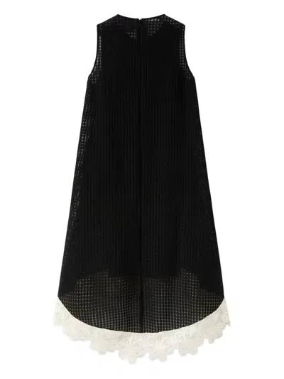 La Doublej La Scala Lace-embroidered Sleeveless Midi Dress In Black