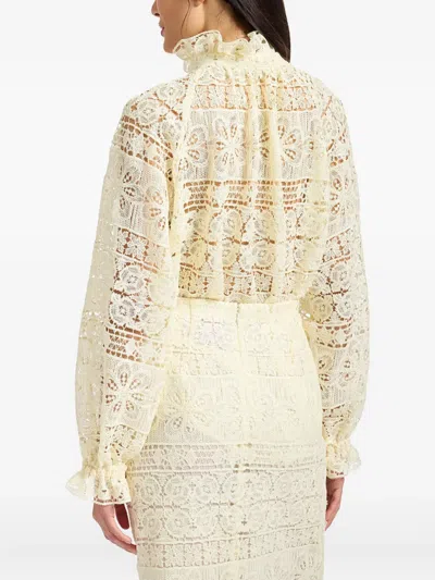 La Doublej Ruffled Blouse In White