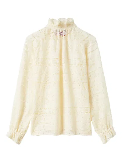 La Doublej Ruffled Blouse In White