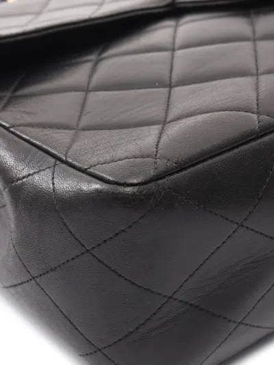 Pre-owned Chanel 1994-1996 Quilted Leather Shoulder Bag In Black