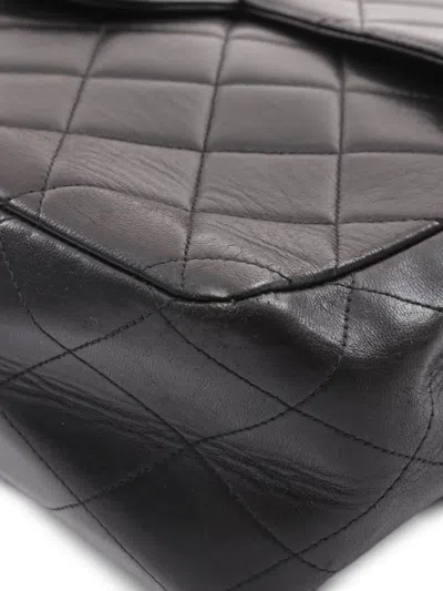 Pre-owned Chanel 1994-1996 Quilted Leather Shoulder Bag In Black