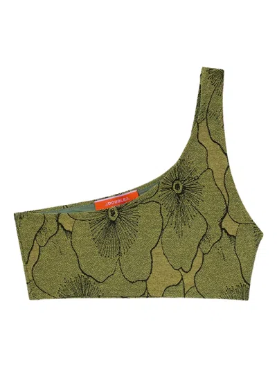 La Doublej Goddess Bikini Top Primrose In Green