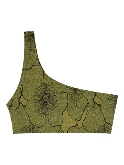 La Doublej Goddess Bikini Top Primrose In Green