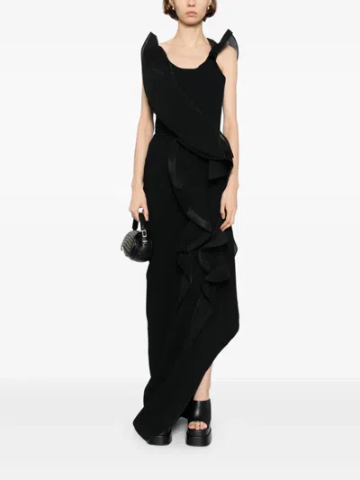 Maticevski Satellite Wave Gown In Black