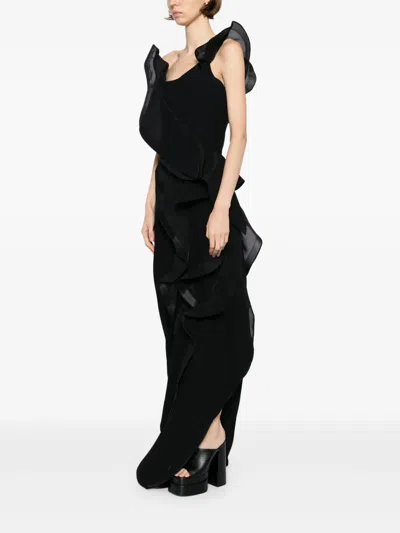 Maticevski Satellite Wave Gown In Black