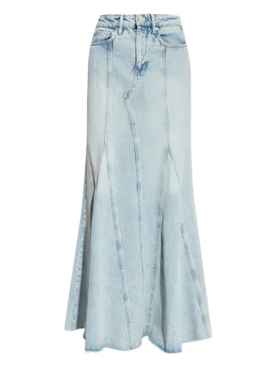 Allsaints Alma Denim Maxi Skirt In Light Indigo