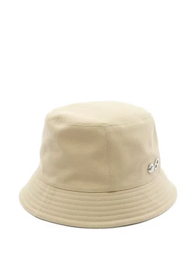 Pre-owned Hermes 2010s Calvi Seashell Bucket Hat In Neutral