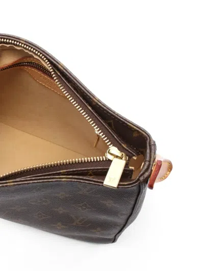 Pre-owned Louis Vuitton 2002 Looping Mm Monogram Shoulder Bag In Brown