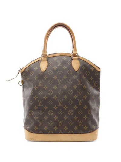 Pre-owned Louis Vuitton 2006 Lockit Vertical Monogram Canvas Handbag In Brown