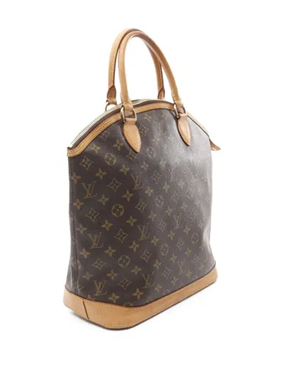 Pre-owned Louis Vuitton 2006 Lockit Vertical Monogram Canvas Handbag In Brown
