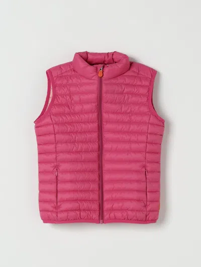 Save The Duck Plumtech Padded Gilet In Pink