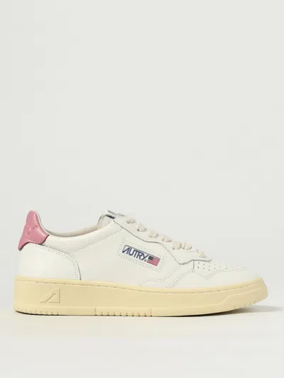 Autry White Logoed Leather Sneakers In White