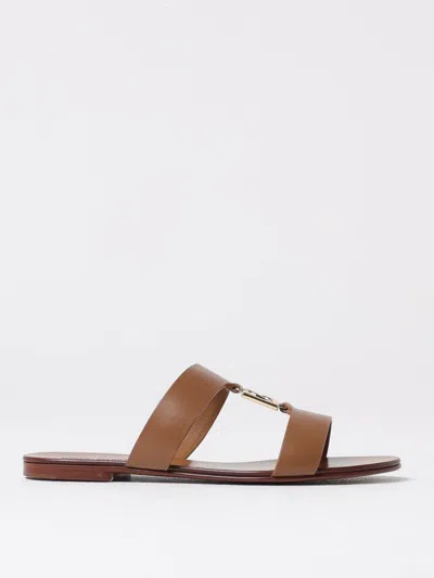 Dolce & Gabbana Dolce&gabbana Women Leather Dg Logo Sandals In Pink