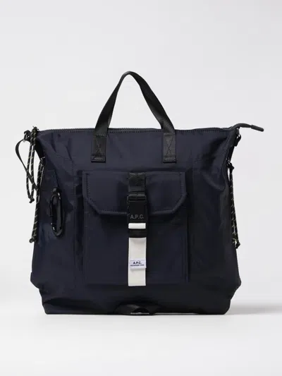 Apc A.p.c. Men Trek Tote Bag In Blue