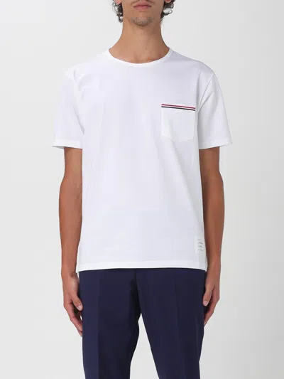 Thom Browne White Medium Weight Cotton Jersey T-shirt In White