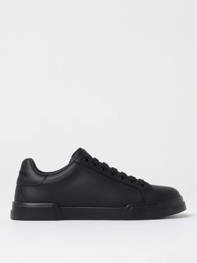 Dolce & Gabbana Leather Sneakers In Purple