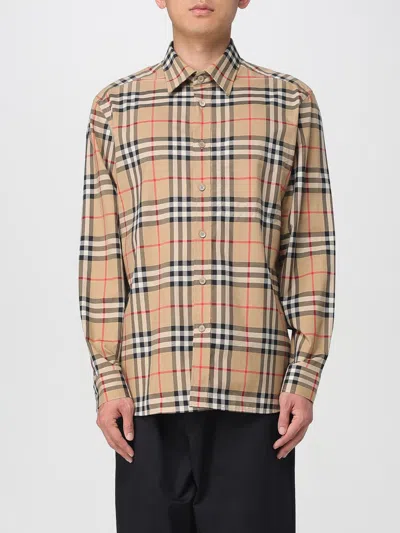 Burberry Check Cotton Shirt In Multi