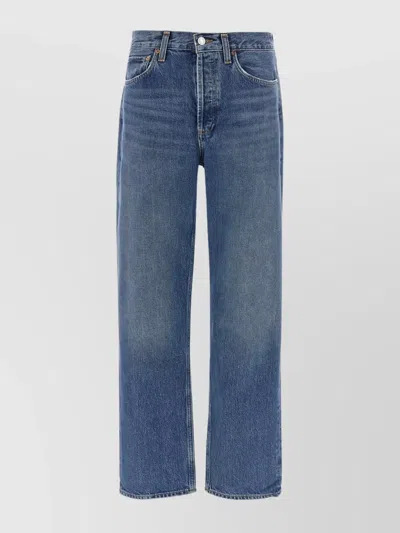 Agolde 'kelly' Jeans With Rivet Details In Blue