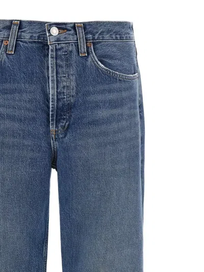 Agolde 'kelly' Jeans With Rivet Details In Blue