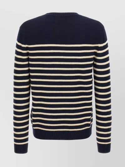 Valentino "chez Valentine" Wool Sweater In Blue