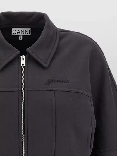 Ganni Collared Neck Panel Detailing Bomber Jacket