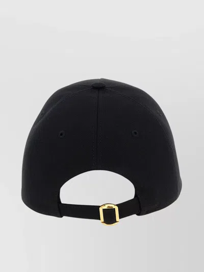 Valentino Garavani Cotton Baseball Cap With Embroidery And Curved Brim In Black
