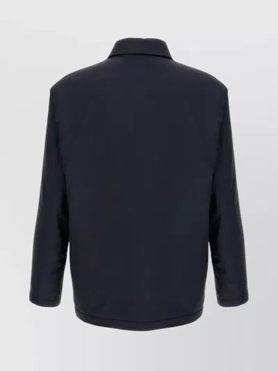 Kiton Overshirt Padded Long Sleeves In Blue