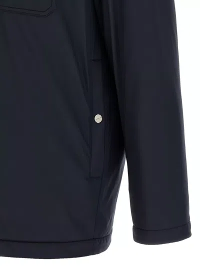 Kiton Overshirt Padded Long Sleeves In Blue