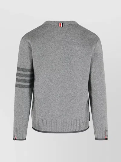 Thom Browne Milano Stitch V Neck Cardigan In Merino Wool