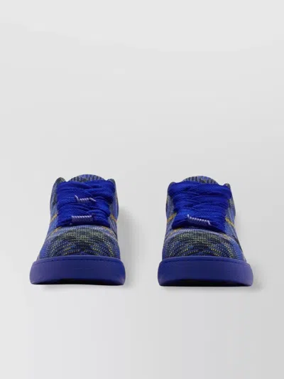 Burberry Sneakers Box With Check Processing In Blue