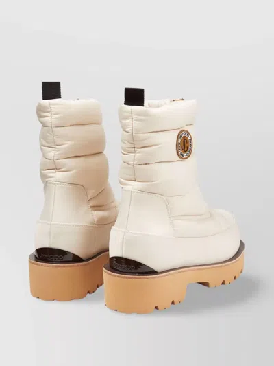Jimmy Choo Padded Ankle Boots With Distinguished Logo In Neutral